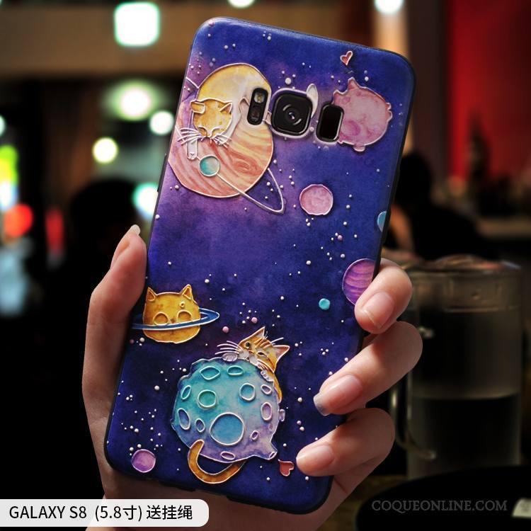 Samsung Galaxy S8 Étoile Coque De Téléphone Personnalité Incassable Tout Compris Étui Violet