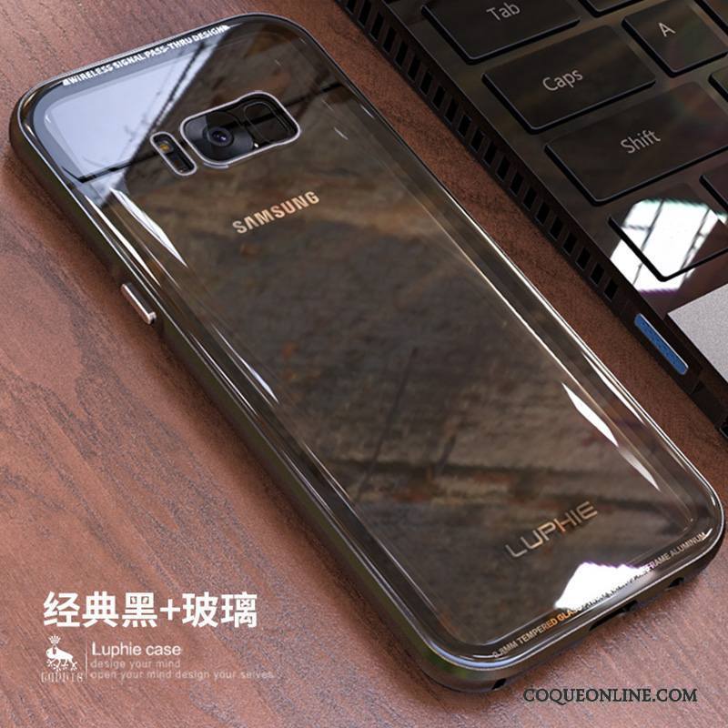 Samsung Galaxy S8 Étoile Coque Protection Étui Bleu Verre Trempé De Téléphone