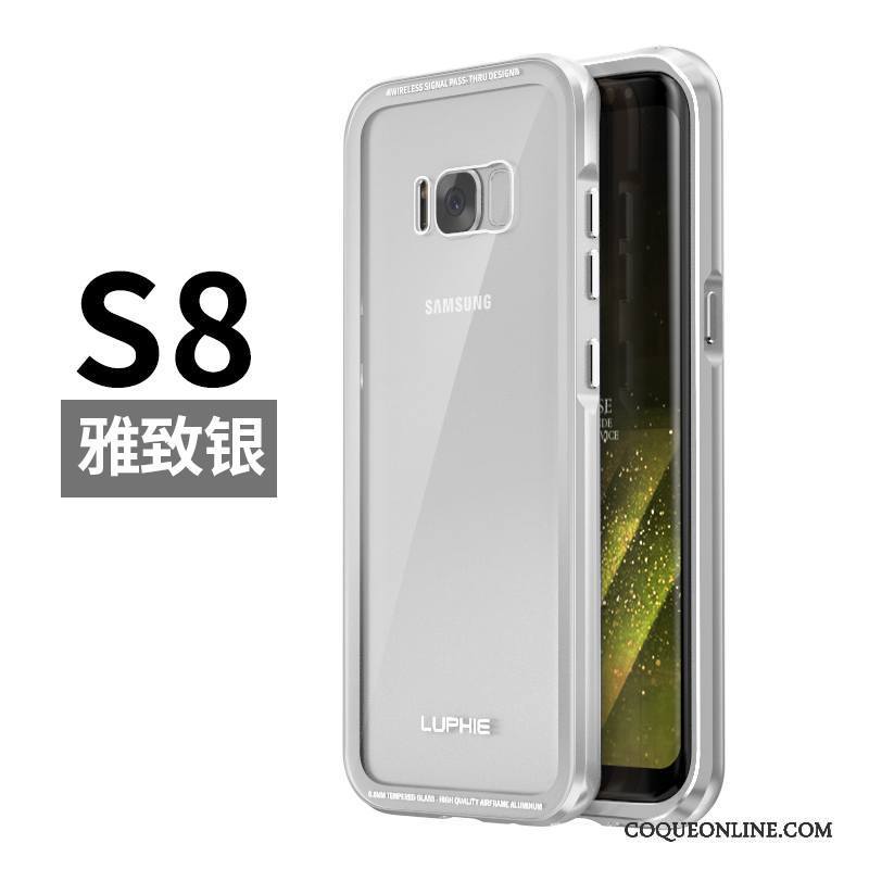 Samsung Galaxy S8 Étoile Coque Protection Étui Bleu Verre Trempé De Téléphone