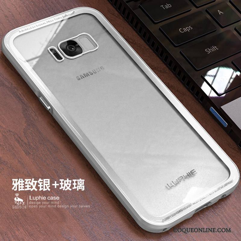 Samsung Galaxy S8 Étoile Coque Protection Étui Bleu Verre Trempé De Téléphone