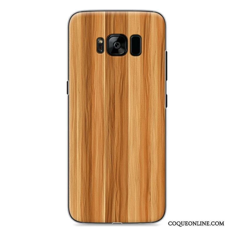 Samsung Galaxy S8 Étui Grain De Bois Personnalité Peinture Gris Étoile Coque De Téléphone