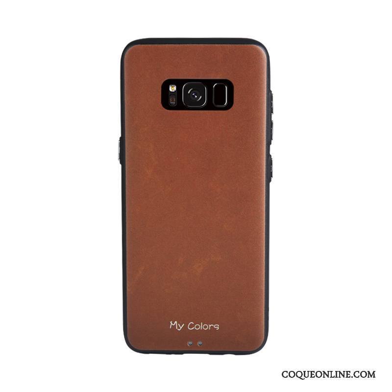 Samsung Galaxy S8 Étui Similicuir Fluide Doux Rouge Business Étoile Coque De Téléphone