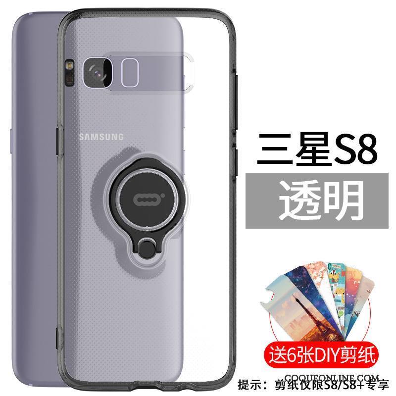 Samsung Galaxy S8 Étui Téléphone Portable Étoile Support Magnétisme Coque De Téléphone Blanc