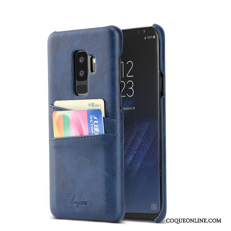 Samsung Galaxy S9+ Carte Cuir Incassable Étui Tendance Étoile Coque De Téléphone