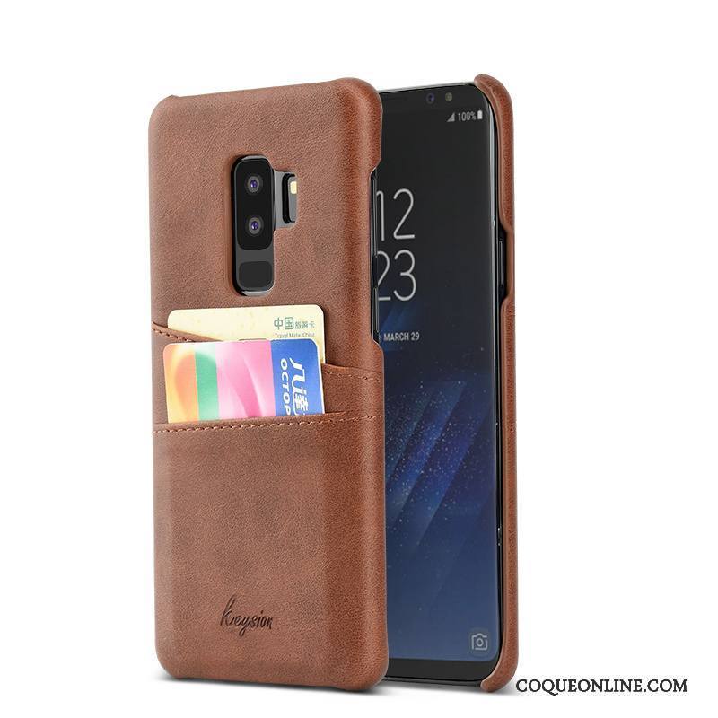 Samsung Galaxy S9+ Carte Cuir Incassable Étui Tendance Étoile Coque De Téléphone