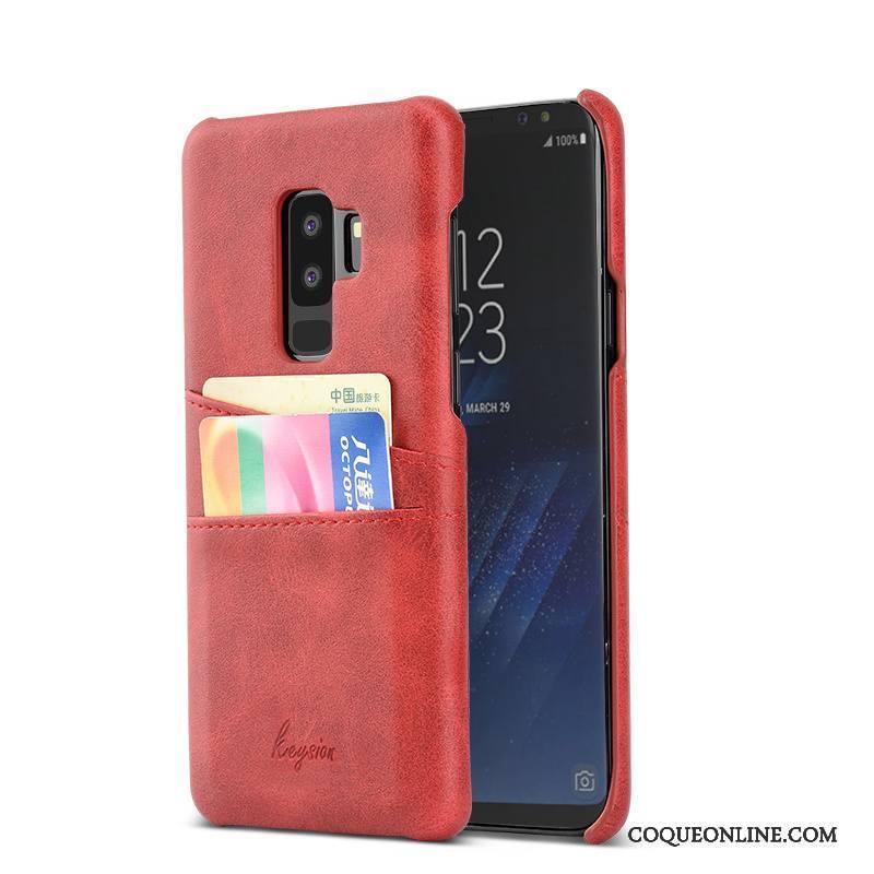 Samsung Galaxy S9+ Carte Cuir Incassable Étui Tendance Étoile Coque De Téléphone