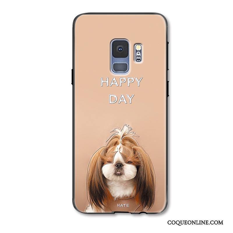 Samsung Galaxy S9+ Charmant Peinture Rouge Étoile Protection Dessin Animé Coque De Téléphone