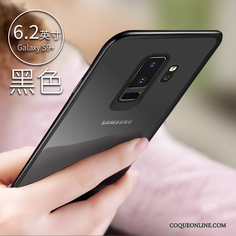 Samsung Galaxy S9+ Coque Bleu Légère Incassable Étoile Protection Transparent Étui