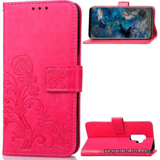 Samsung Galaxy S9+ Coque Créatif Étoile Business Incassable Silicone Rose Housse