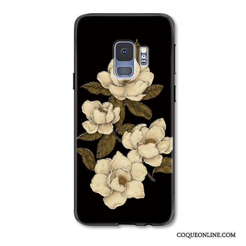 Samsung Galaxy S9 Coque De Téléphone Art Protection Noir Gaufrage Frais Tendance