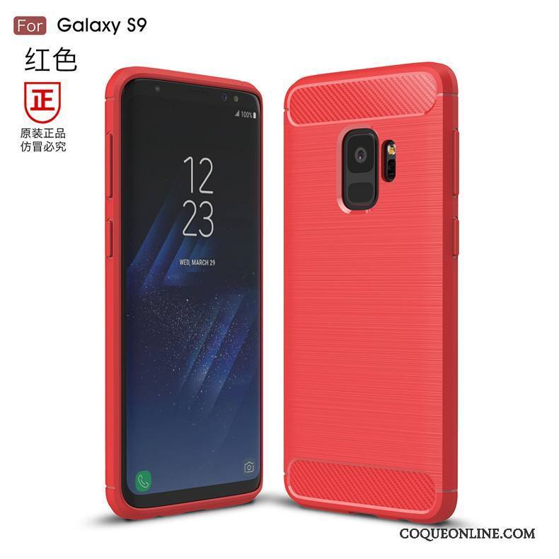 Samsung Galaxy S9 Coque De Téléphone Business Tout Compris Incassable Fluide Doux Rouge Silicone