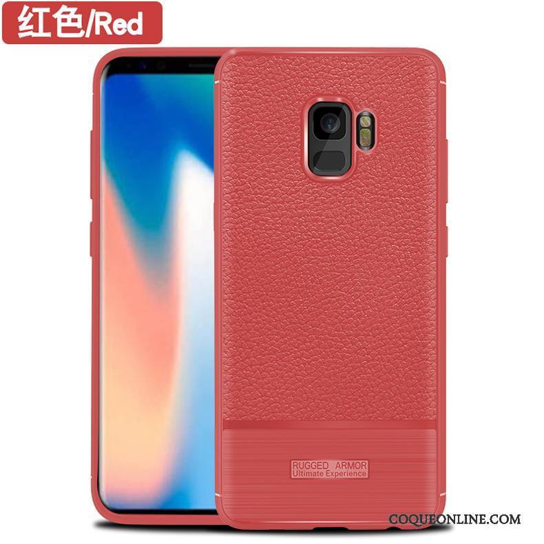 Samsung Galaxy S9 Coque De Téléphone Business Tout Compris Incassable Fluide Doux Rouge Silicone