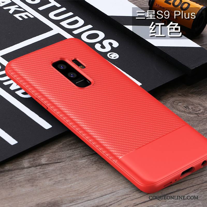 Samsung Galaxy S9+ Coque De Téléphone Créatif Incassable Silicone Bleu Étui Délavé En Daim