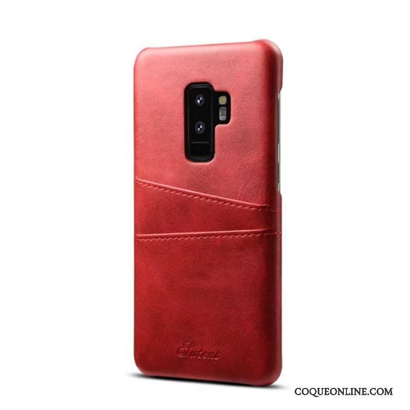 Samsung Galaxy S9 Coque De Téléphone Incassable Cuir Véritable Carte Étoile Petit Étui