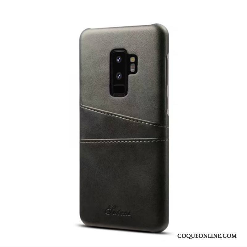 Samsung Galaxy S9 Coque De Téléphone Incassable Cuir Véritable Carte Étoile Petit Étui