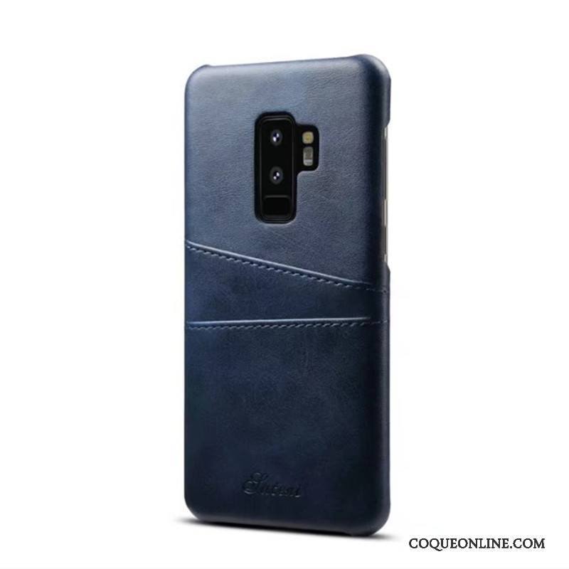 Samsung Galaxy S9 Coque De Téléphone Incassable Cuir Véritable Carte Étoile Petit Étui