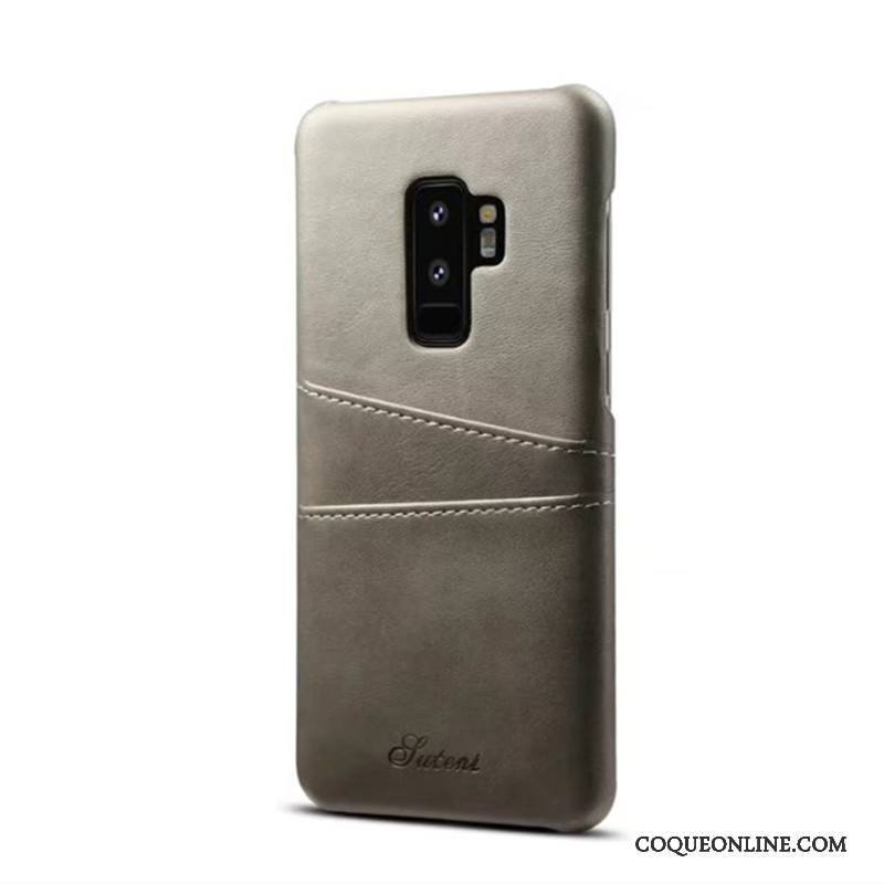 Samsung Galaxy S9 Coque De Téléphone Incassable Cuir Véritable Carte Étoile Petit Étui