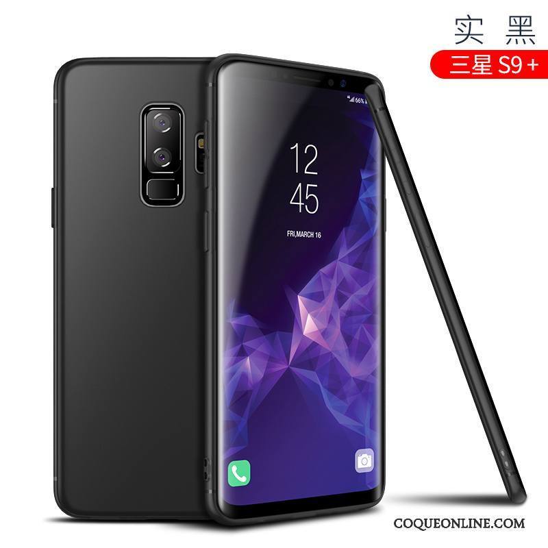 Samsung Galaxy S9+ Coque De Téléphone Membrane Silicone Très Mince Nouveau Délavé En Daim Fluide Doux