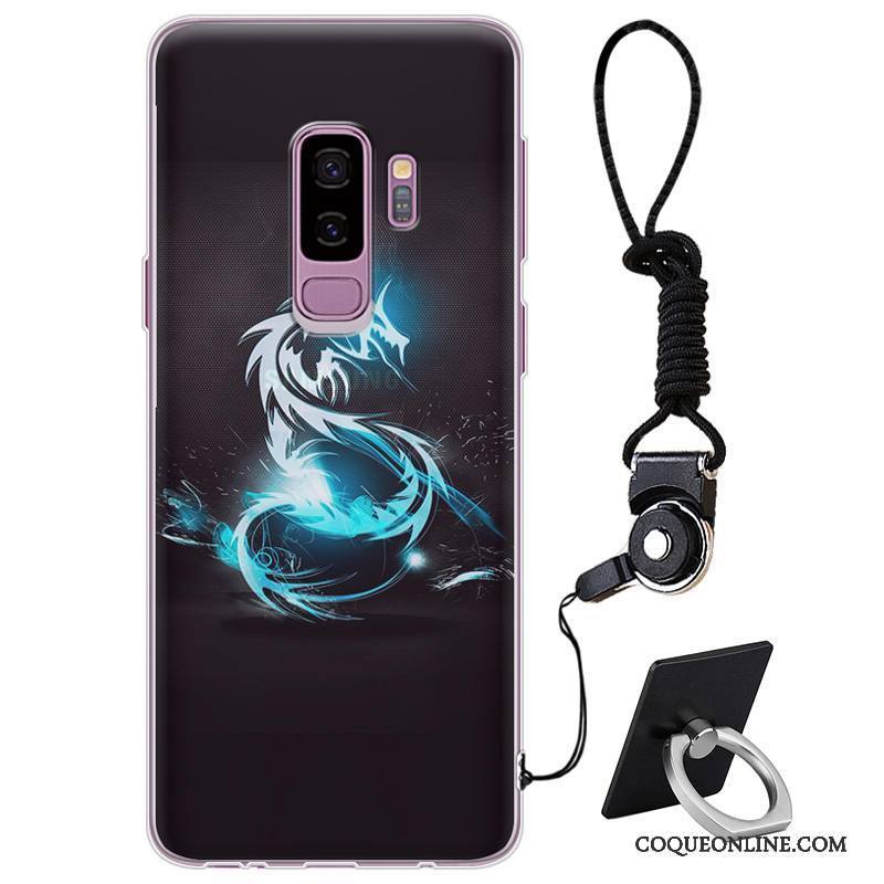 Samsung Galaxy S9+ Coque De Téléphone Silicone Étoile Protection Marque De Tendance Violet Personnalité