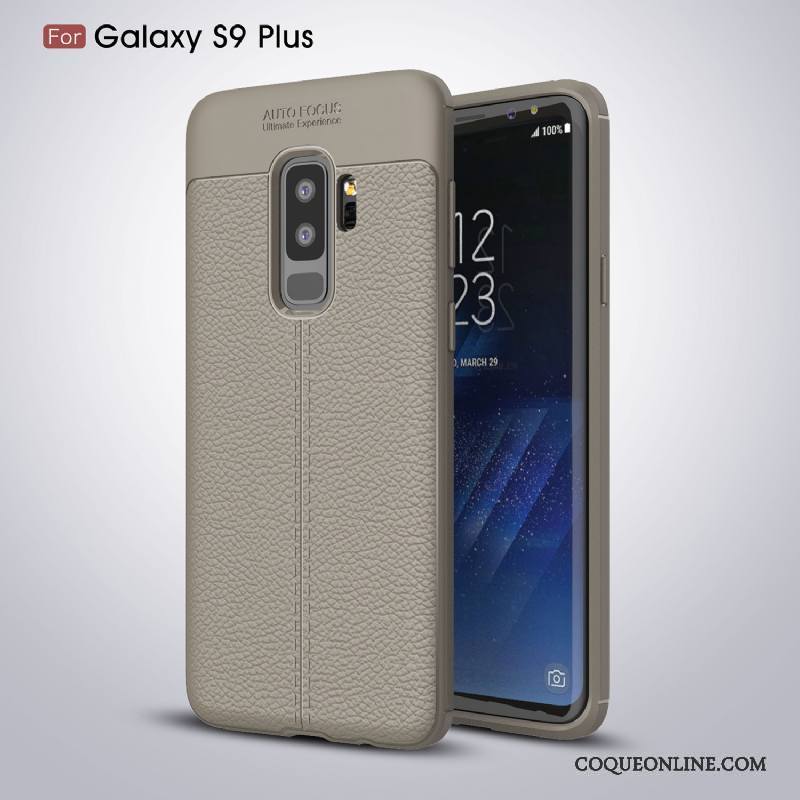 Samsung Galaxy S9+ Coque Gris Tout Compris Incassable Mode Business Étoile Simple