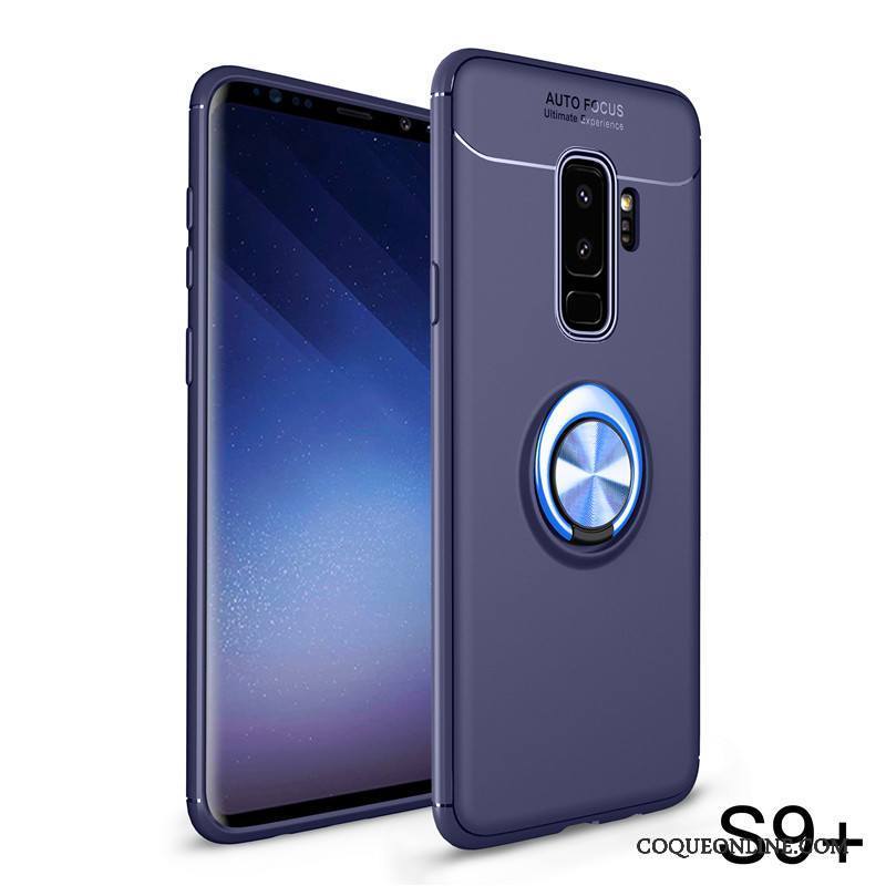 Samsung Galaxy S9+ Coque Incassable Créatif Délavé En Daim Silicone Support Tout Compris Étoile