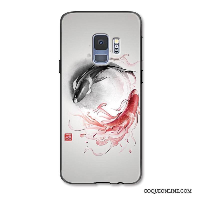 Samsung Galaxy S9 Coque Incassable Tout Compris Étui Personnalité Étoile Vert Style Chinois