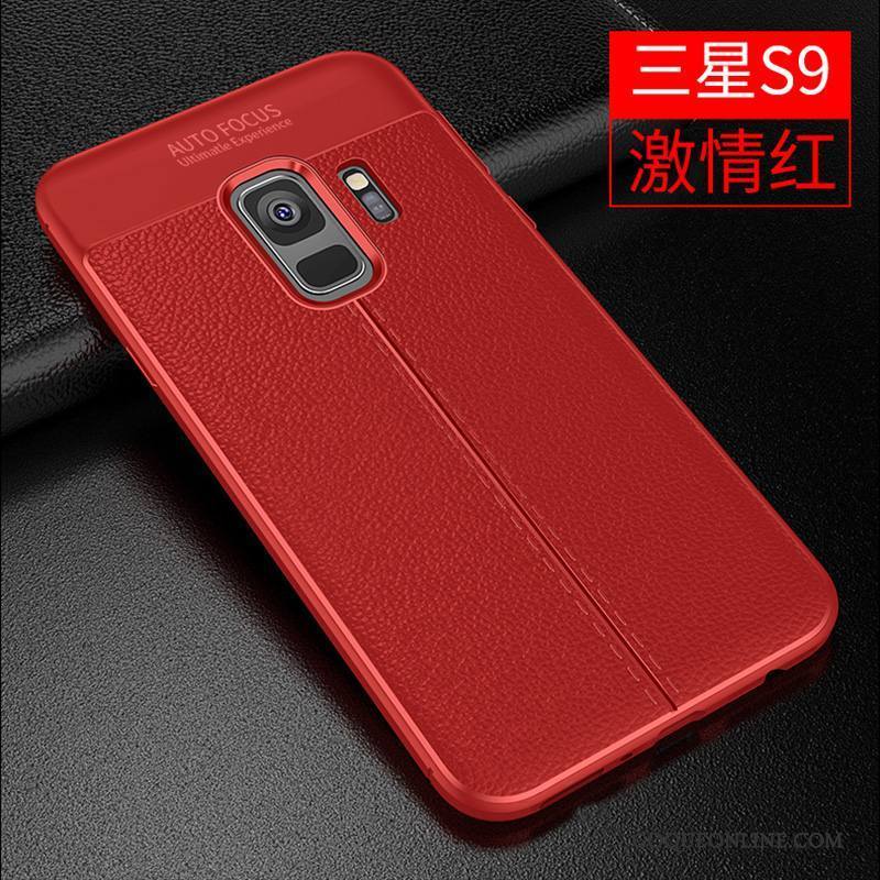 Samsung Galaxy S9 Coque Modèle Fleurie Protection Bleu De Téléphone Incassable Cuir