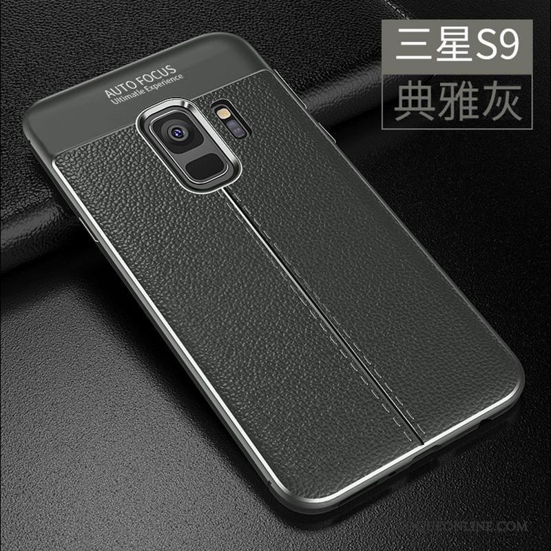 Samsung Galaxy S9 Coque Modèle Fleurie Protection Bleu De Téléphone Incassable Cuir