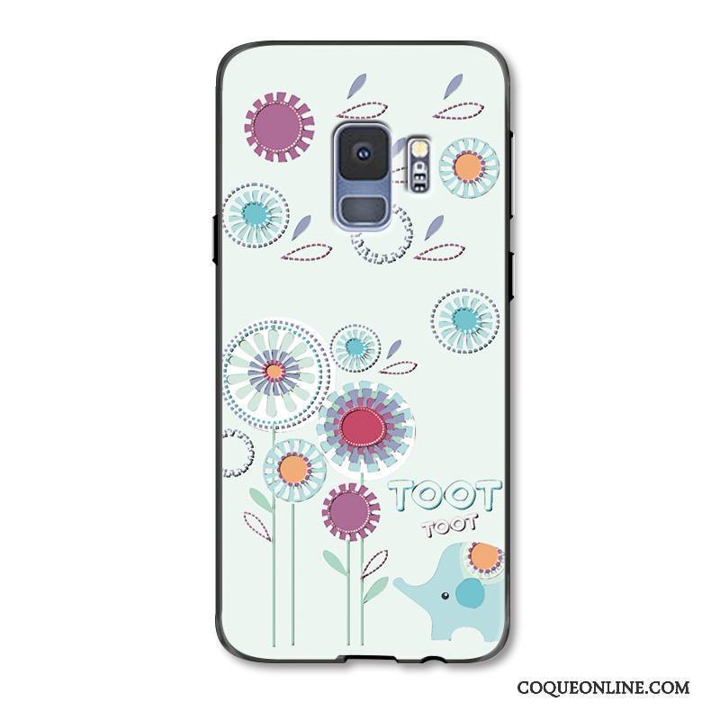 Samsung Galaxy S9+ Coque Nouveau Créatif Charmant Chat Grand Mode Protection