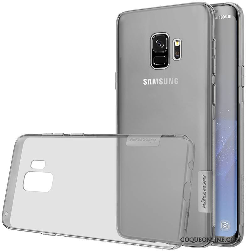Samsung Galaxy S9 Coque Protection Étui Fluide Doux Transparent Incassable Or Étoile