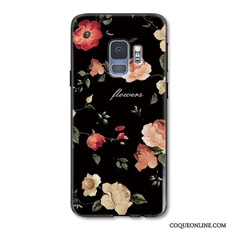 Samsung Galaxy S9 Coque Rose Luxe Protection Étoile Clair Étui Vert