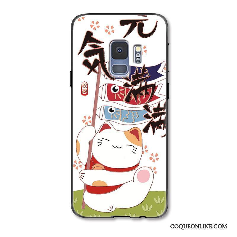 Samsung Galaxy S9 Coque Rouge Chat Incassable Protection Sakura De Fête Charmant