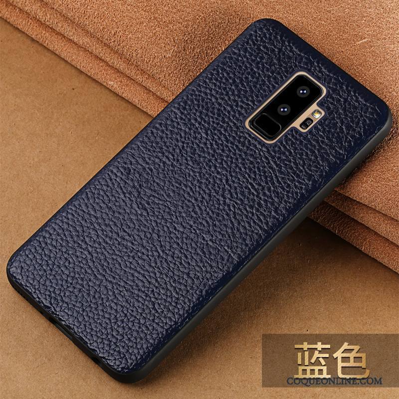 Samsung Galaxy S9+ Coque Rouge Tout Compris Très Mince Étui En Cuir Étoile Marque De Tendance Créatif