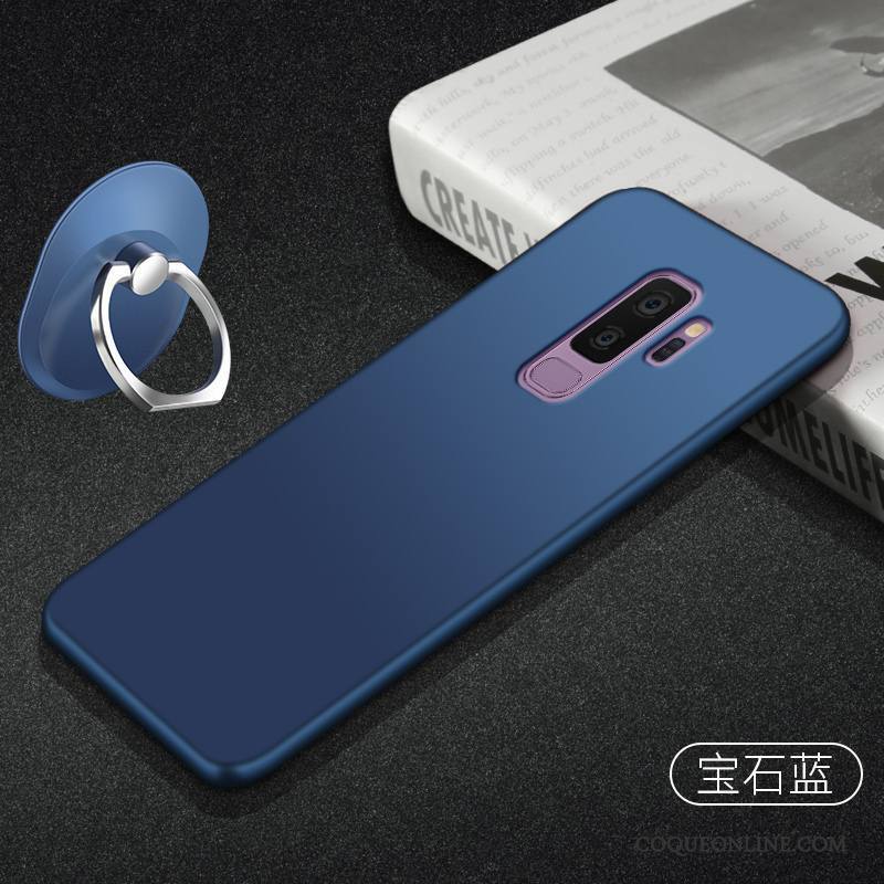 Samsung Galaxy S9+ Coque Simple Citron Incassable Étoile Délavé En Daim Étui Très Mince