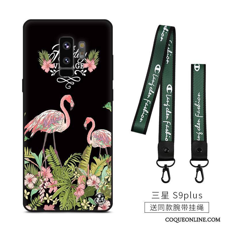 Samsung Galaxy S9+ Coque Tendance Étui Étoile Oiseau Personnalité Silicone Fluide Doux