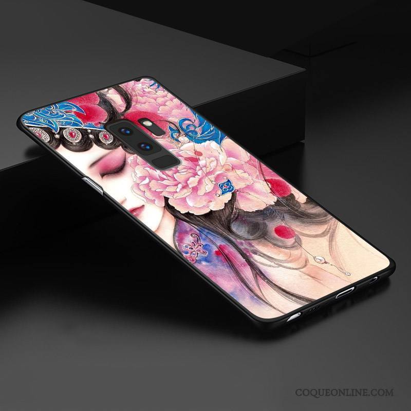 Samsung Galaxy S9+ Coque Étoile Tout Compris Gaufrage Délavé En Daim Dimensionnel Personnalisé Créatif