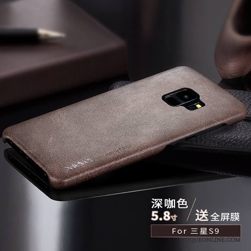 Samsung Galaxy S9 Coque Étui En Cuir Étoile Noir Créatif Incassable Très Mince Tendance