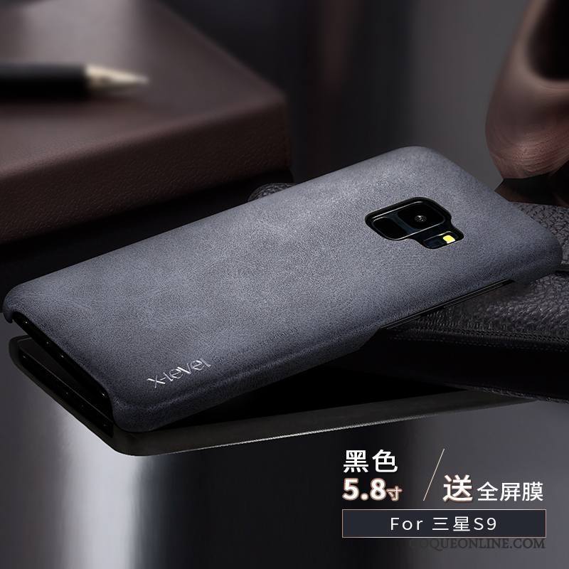 Samsung Galaxy S9 Coque Étui En Cuir Étoile Noir Créatif Incassable Très Mince Tendance