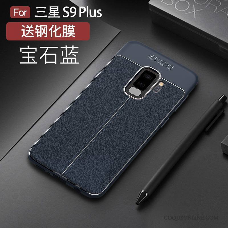 Samsung Galaxy S9+ Coque Étui Incassable Étoile Silicone Protection Tendance Gris