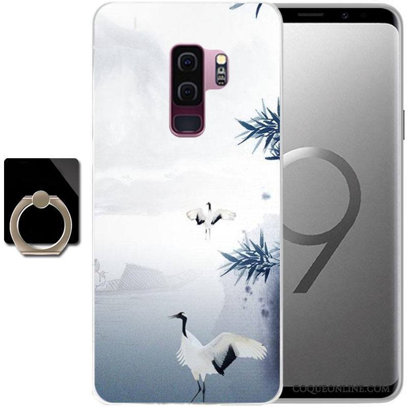 Samsung Galaxy S9 Coque Étui Protection Incassable Étoile Bleu Clair Peinture