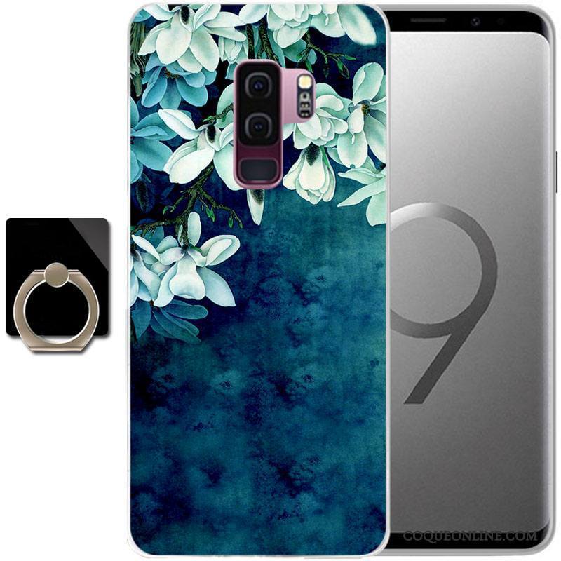 Samsung Galaxy S9 Coque Étui Protection Incassable Étoile Bleu Clair Peinture