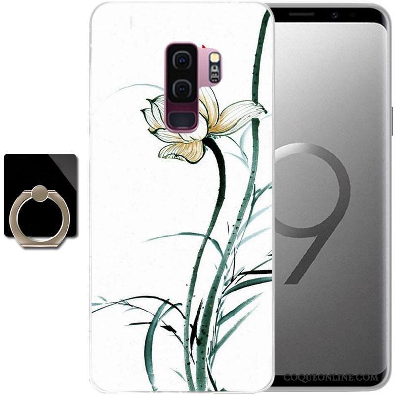 Samsung Galaxy S9 Coque Étui Protection Incassable Étoile Bleu Clair Peinture