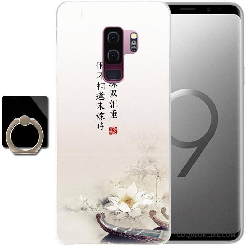 Samsung Galaxy S9 Coque Étui Protection Incassable Étoile Bleu Clair Peinture