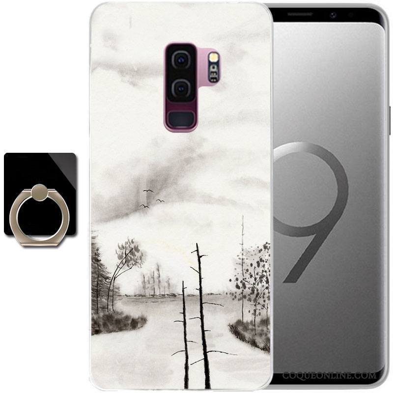 Samsung Galaxy S9 Coque Étui Protection Incassable Étoile Bleu Clair Peinture