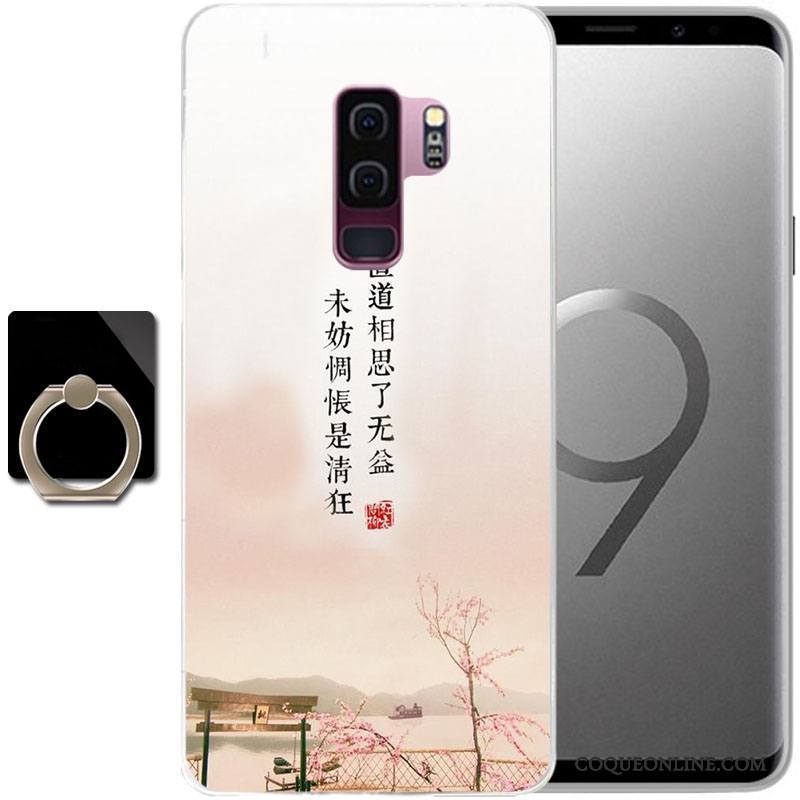 Samsung Galaxy S9 Coque Étui Protection Incassable Étoile Bleu Clair Peinture