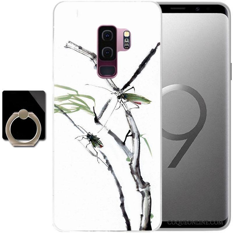 Samsung Galaxy S9 Coque Étui Protection Incassable Étoile Bleu Clair Peinture