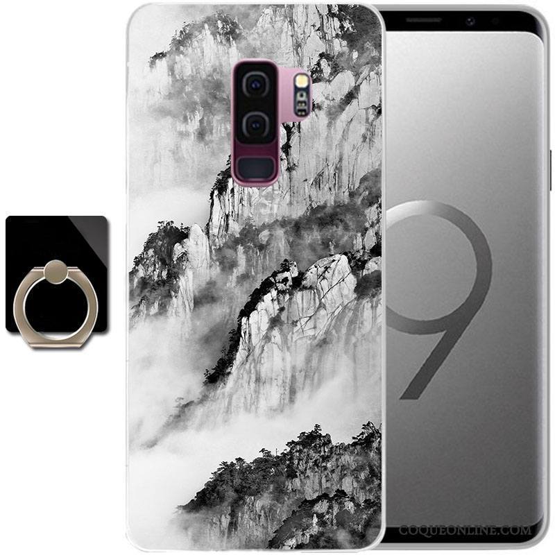 Samsung Galaxy S9 Coque Étui Protection Incassable Étoile Bleu Clair Peinture