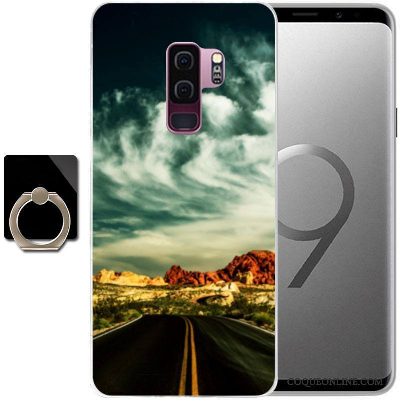 Samsung Galaxy S9 Coque Étui Protection Incassable Étoile Bleu Clair Peinture