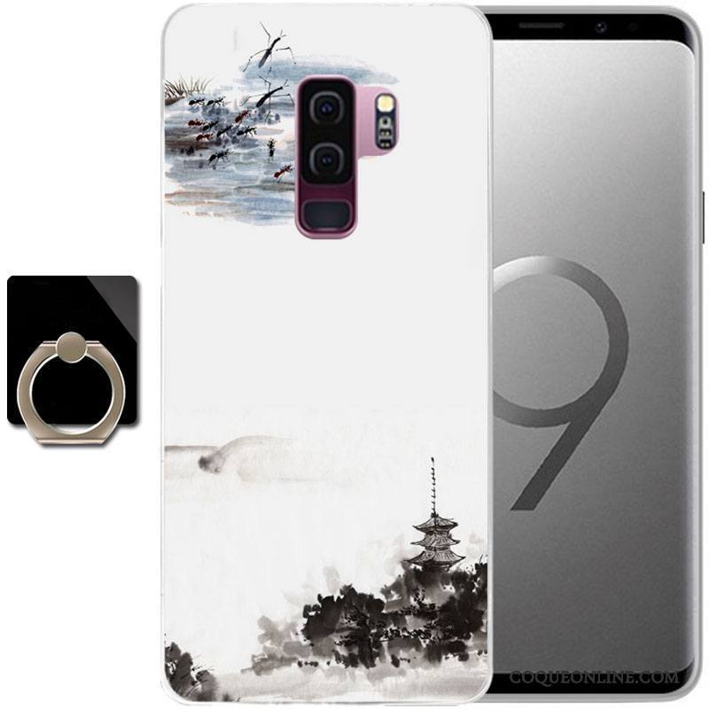 Samsung Galaxy S9 Coque Étui Protection Incassable Étoile Bleu Clair Peinture