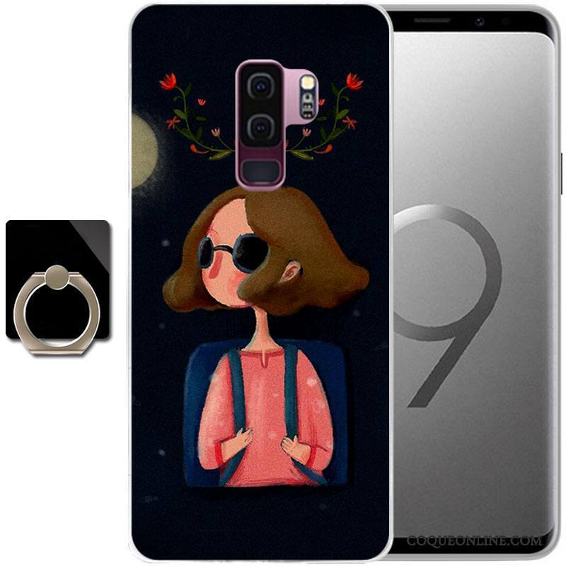 Samsung Galaxy S9 Coque Étui Protection Incassable Étoile Bleu Clair Peinture